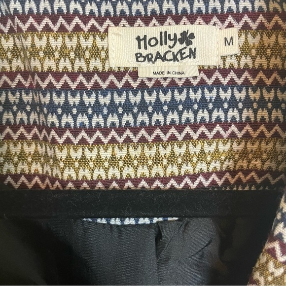 Molly Bracken Single Breasted Multicolored Zigzag Design Jacket Blazer Size M - Picture 8 of 11